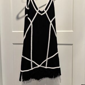 Guess Mirage Colorblock Fringe Bodycon Bandage Dress